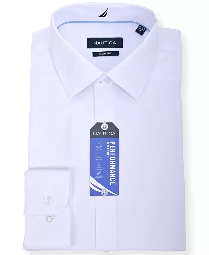 

Мужская рубашка, стандартного и облегающего кроя Nautica, коричневый/бежевый