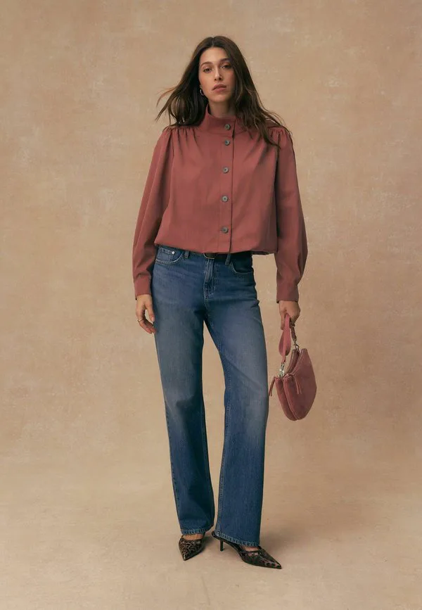 Световая куртка с воротником-стойкой Next, Rust