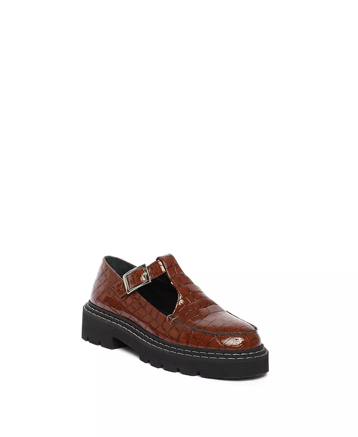 Неива Deadstock Кожаные Туфли Мэри Джейн Maguire Shoes, коричневый