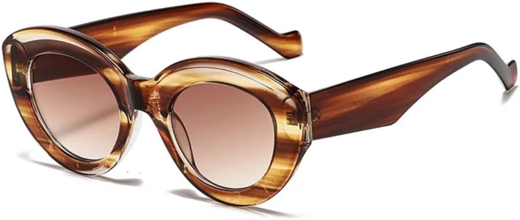 

Солнцезащитные очки с защитой от УФ-излучения UV400 | Большие овальные очки «кошачий глаз» с леопардовым принтом | для женщин и мужчин, для занятий спортом на открытом воздухе и вождения DSVIGF, Flower-brown