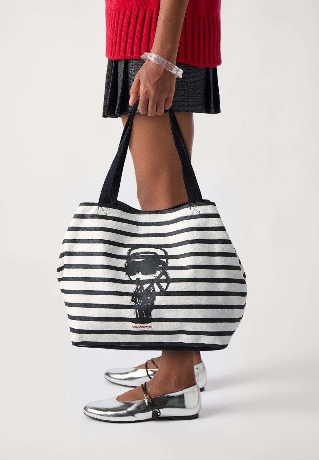 

Сумка-тоут IKON STRIPE KARL LAGERFELD, черный