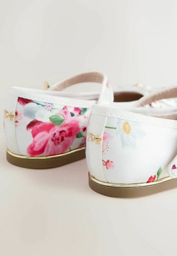 Балетки «мэри джейн» с ремешком на щиколотке, стандартной посадки. Baker By Ted Baker, Floral — фото 4