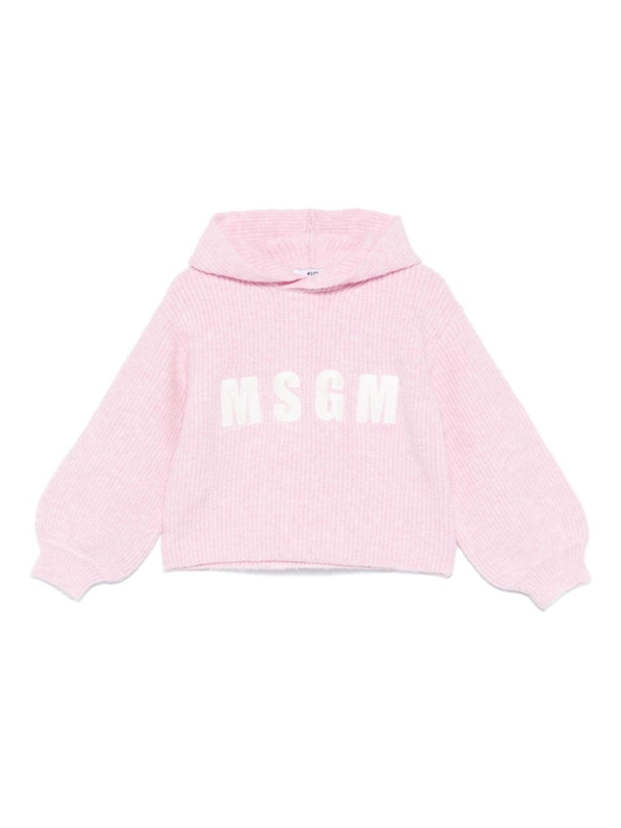 

Детский свитер с вышитым логотипом MSGM Msgm Kids, розовый