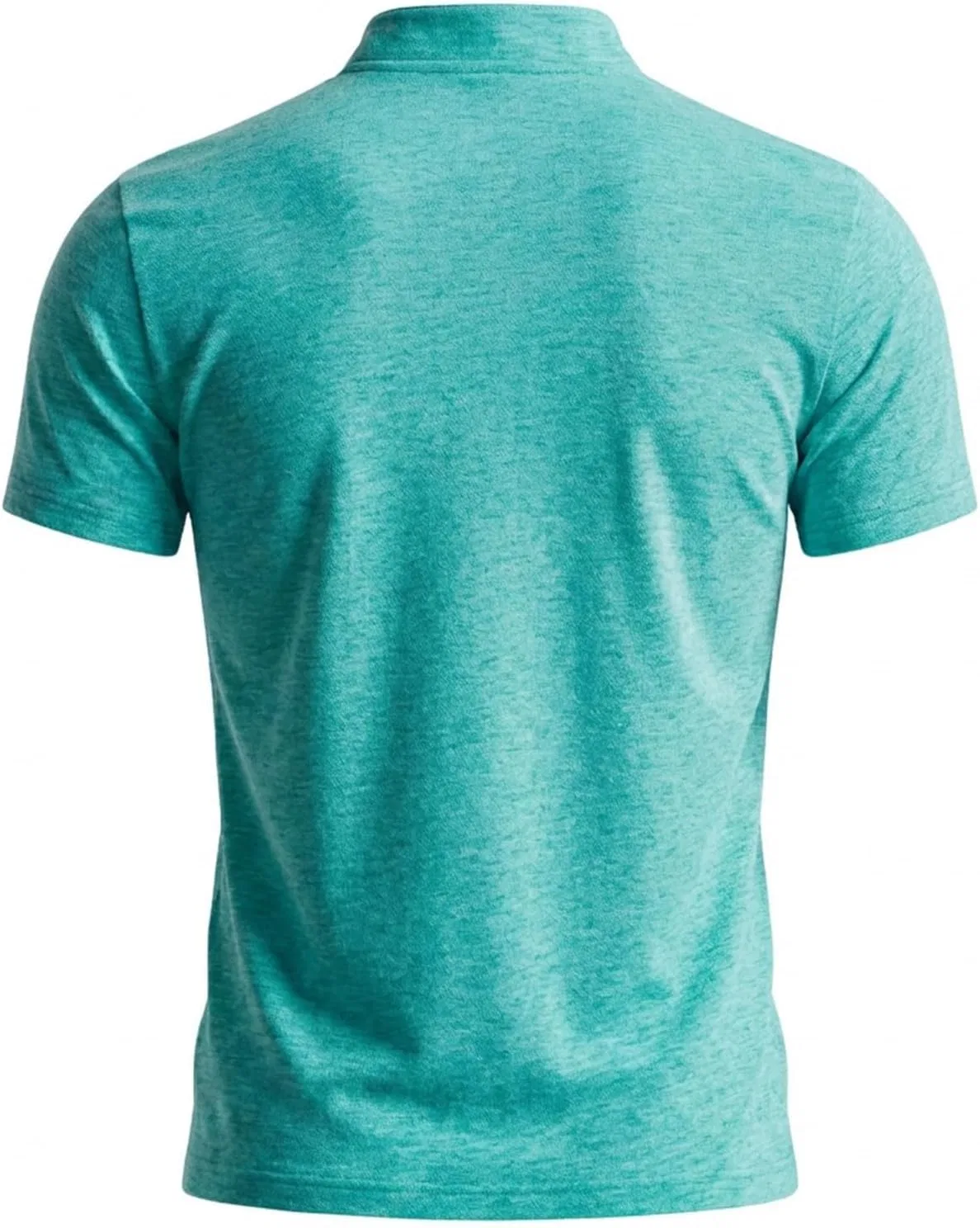 Футболка с коротким рукавом и воротником-стойкой, хлопок и полиэстер, Mint Green — фото 4