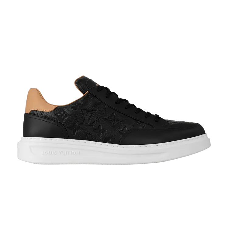 

Кроссовки Louis Vuitton Beverly Hills Sneaker Black Brown Monogram Embossed, черный