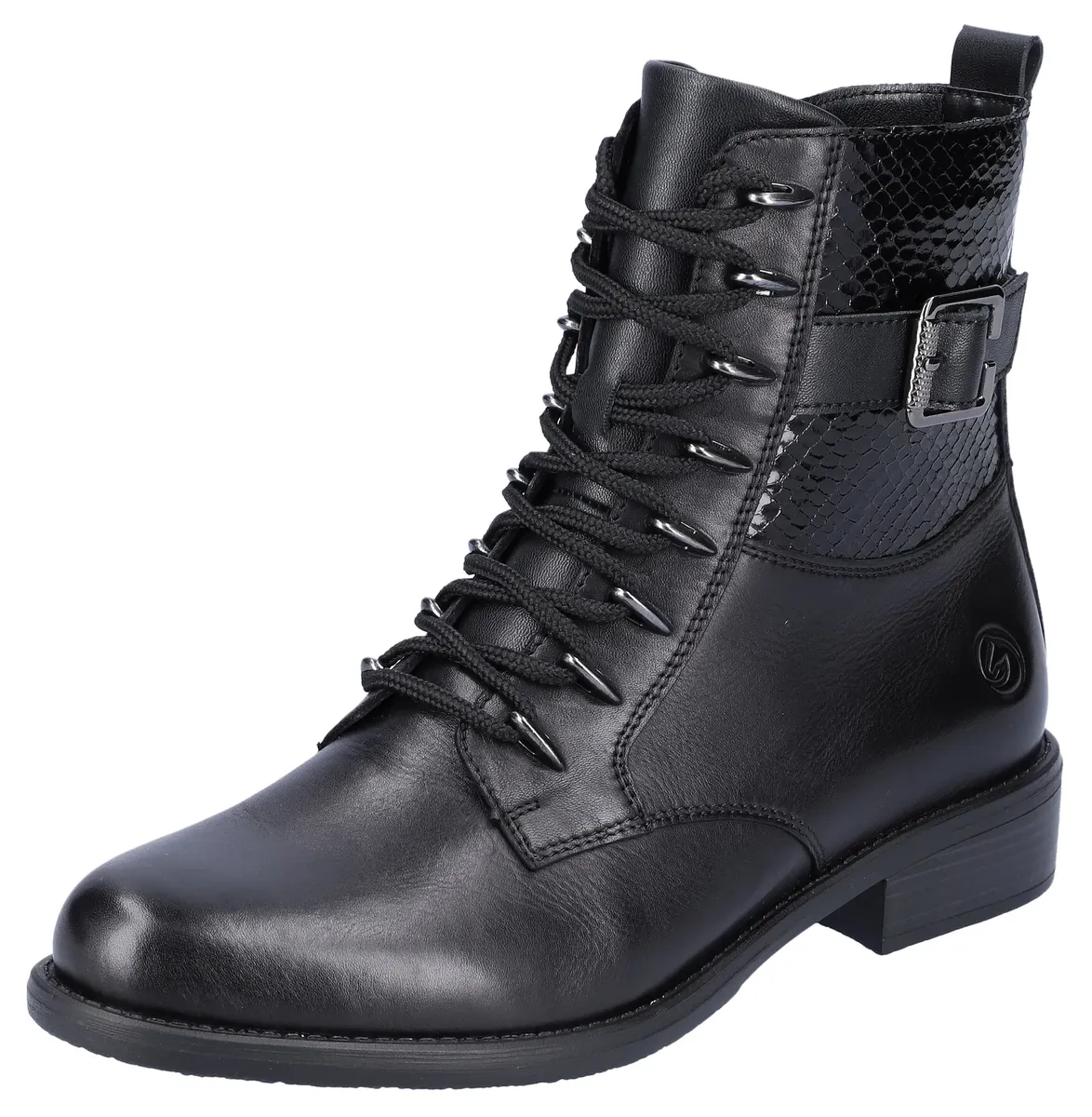 

Ботильоны Remonte на шнуровке и декоративной пряжкой, черный