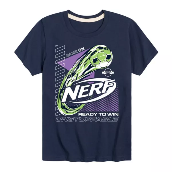 

Футболка с принтом "Неудержимый футболист" для мальчиков 8-20 лет Nerf, синий