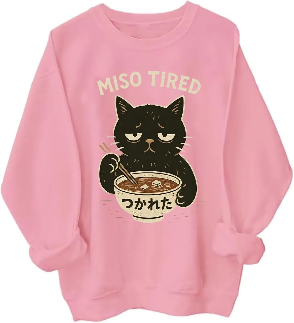 

Толстовка Miso Tired Cat Ramen с принтом BTGRL