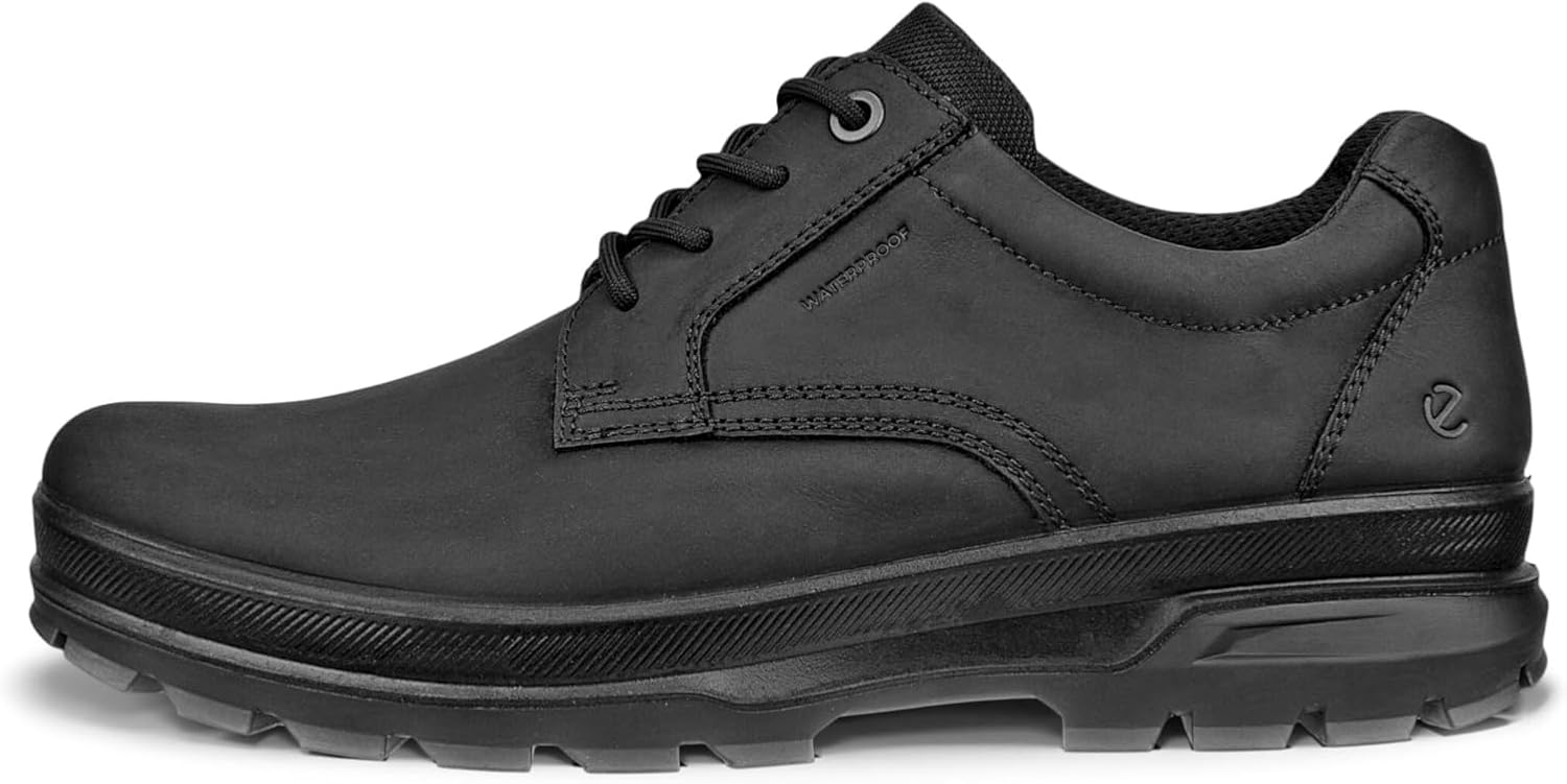 Мужские водонепроницаемые низкие ботинки ECCO Rugged Track с гладким носком, черный — фото 2