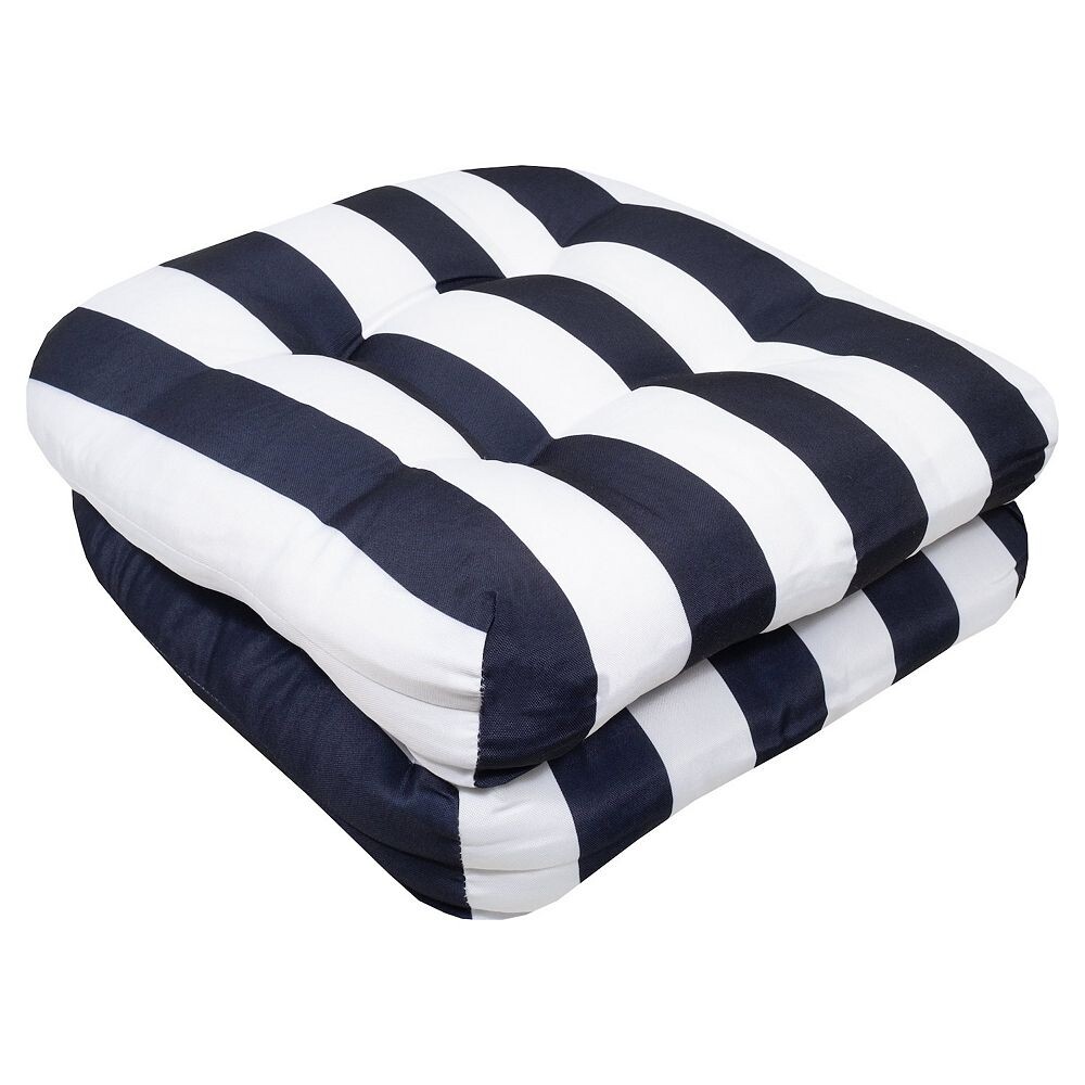 

Подушка на сиденье Sweet Home Havana в полоску с тафтингом для патио, 2 шт., цвет Navy White