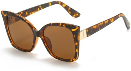 

Солнцезащитные очки в квадратной оправе 2027 года, персонализированные очки в форме «кошачий глаз», универсальные солнцезащитные очки для женщин для уличной фотосессии MTZJH, Leopard