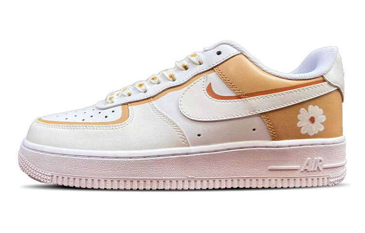 

Кроссовки Nike Air Force 1 Skateboard Shoes Women's Low-Top Yellow White