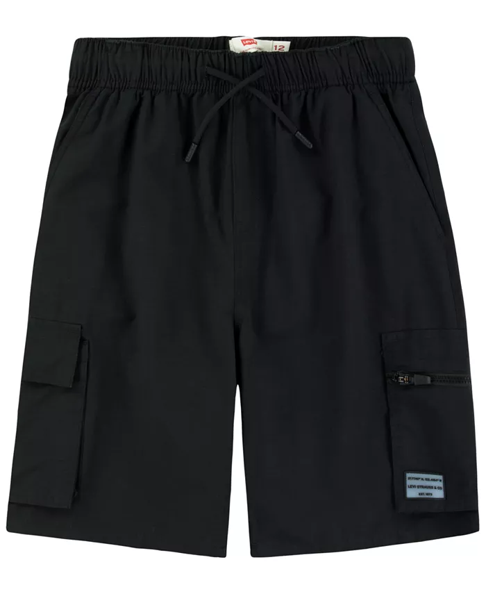 

Шорты карго с парашютной тканью Big Boys Levi's, черный