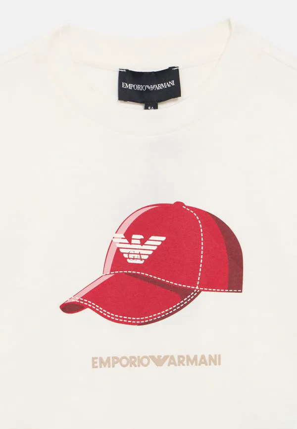 Футболка с принтом Emporio Armani, Off-White — фото 3