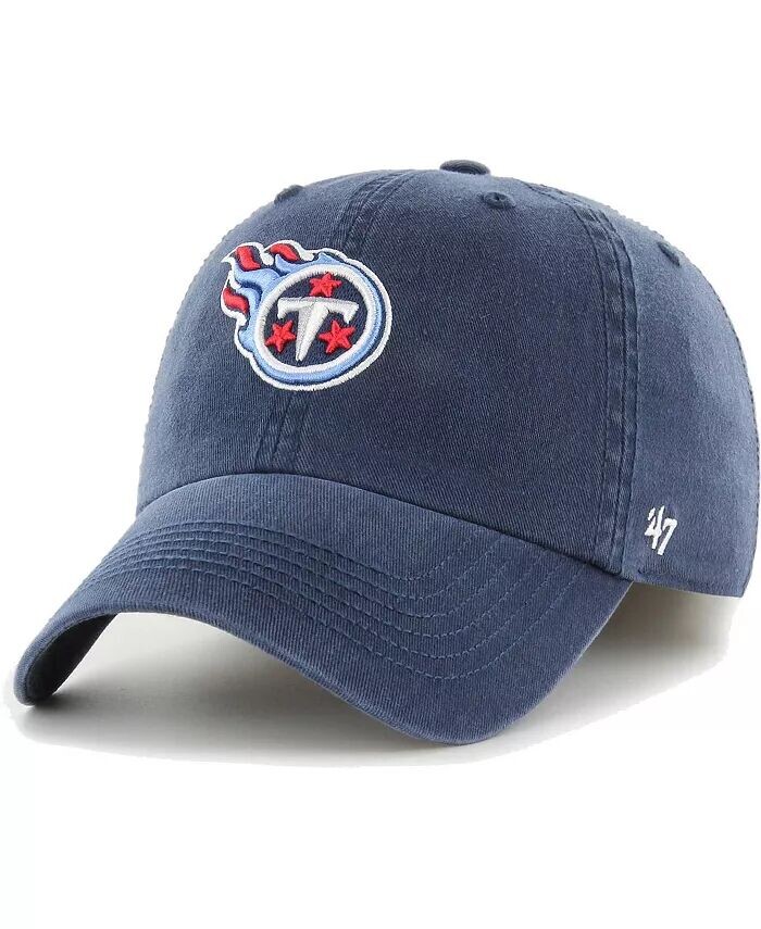 

Мужская темно-синяя приталенная шляпа с логотипом Tennessee Titans Franchise '47 Brand, синий