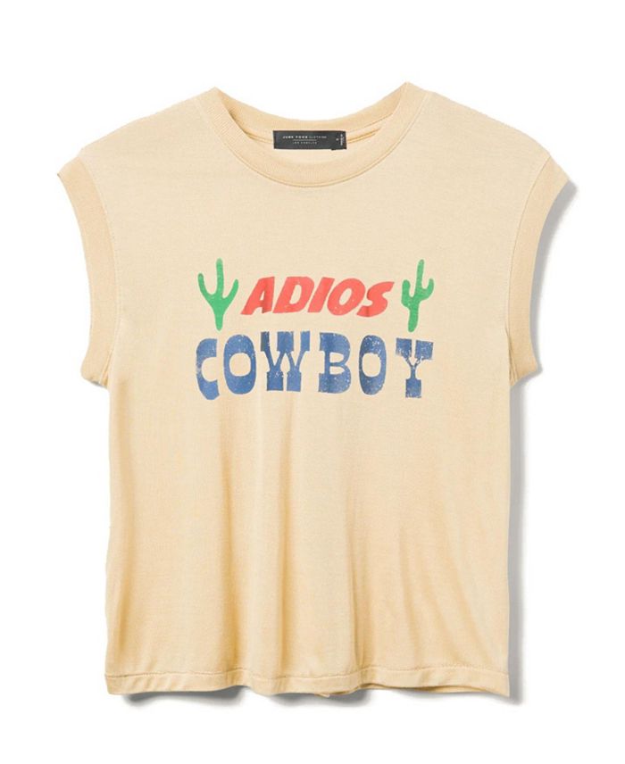 

Женская майка Adios Cowboy Vintage Tissue Junk Food Clothing, коричневый/бежевый
