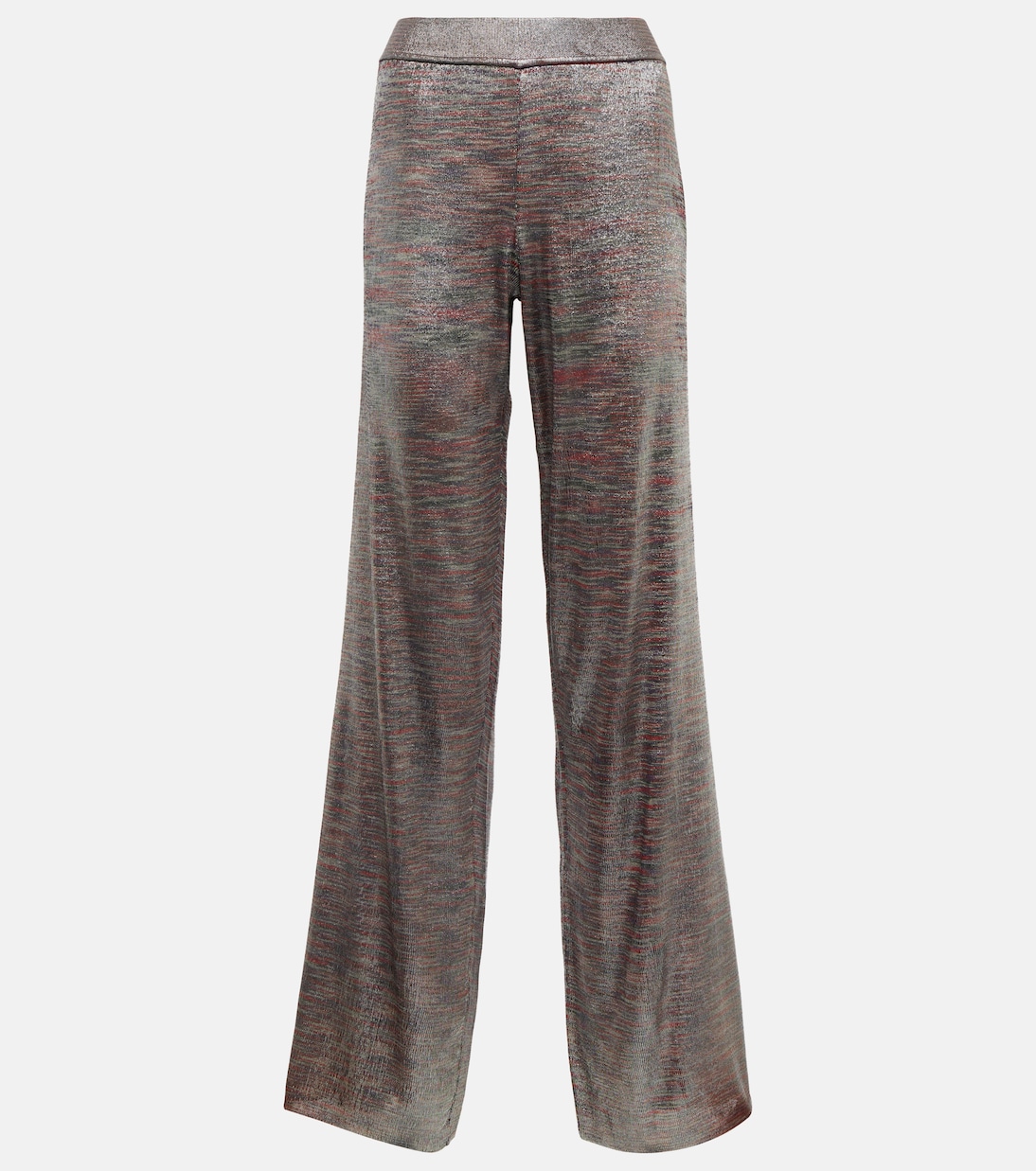 

Металлические брюки с высокой талией и широкими штанинами Missoni, Red Purple