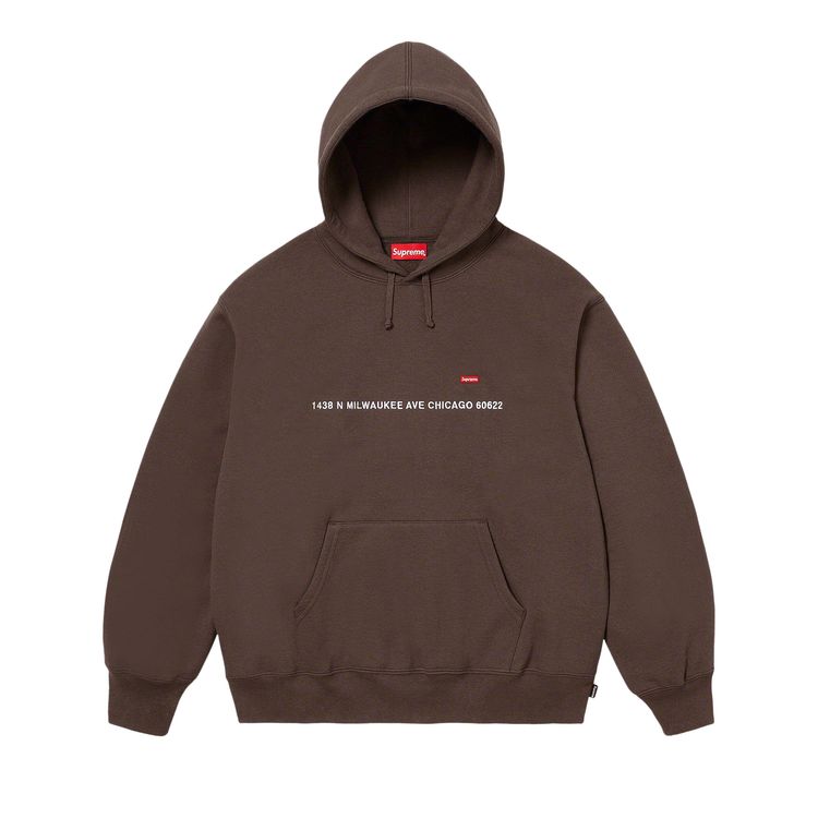 

Толстовка Supreme Shop Small Box Hooded Sweatshirt - Chicago Dark Brown, коричневый