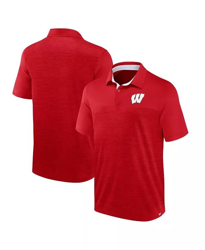 

Мужская рубашка-поло Heather Red Wisconsin Badgers Classic Homefield Fanatics