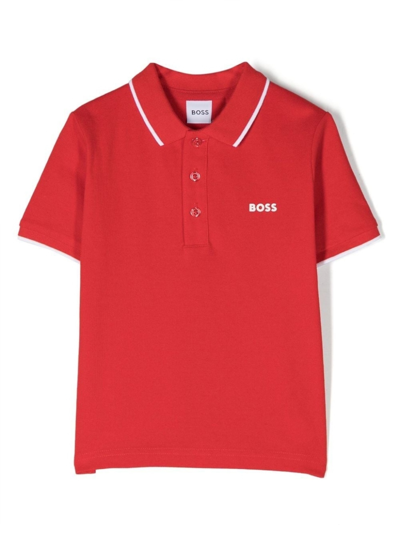 

BOSS Kidswear футболка-поло с логотипом, красный