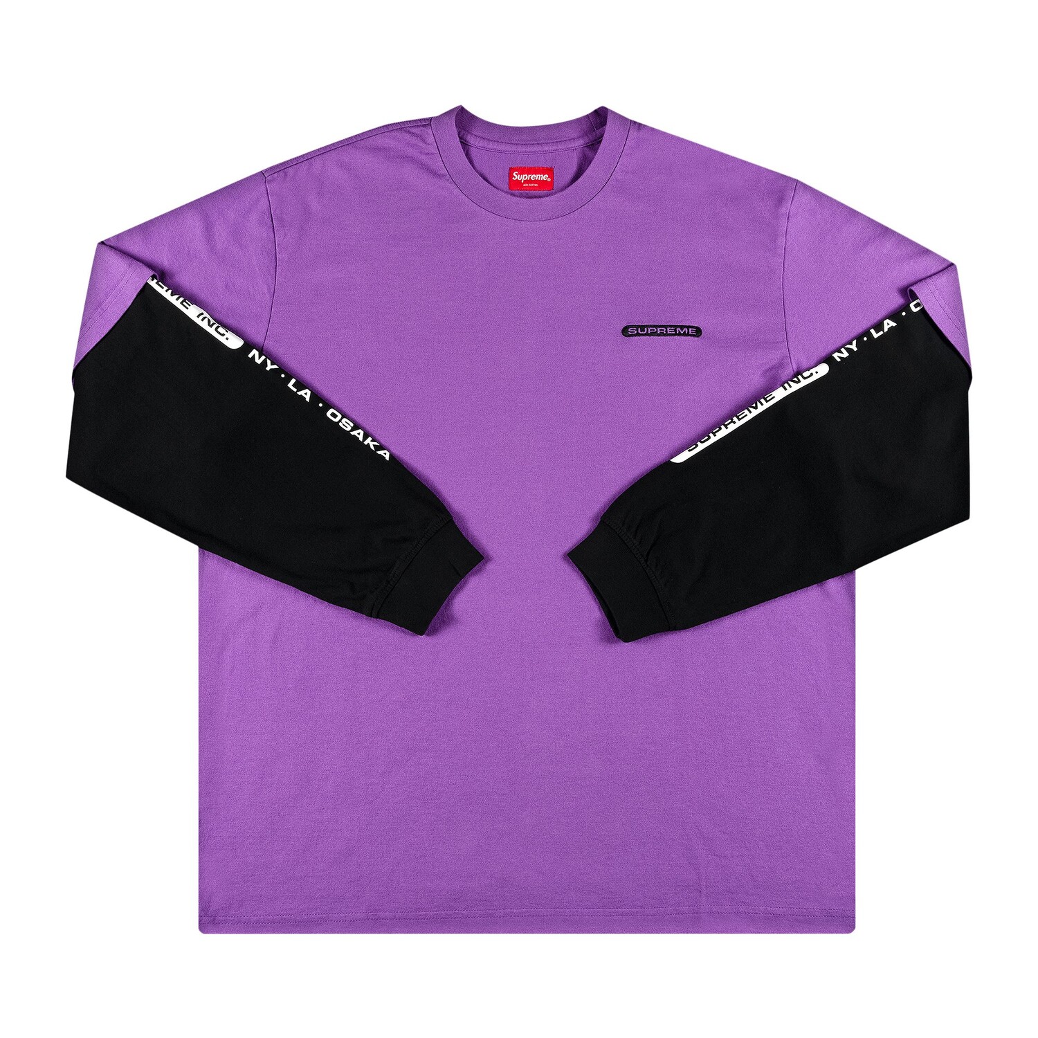 

Топ с длинными рукавами и вставками Supreme Inc., цвет Фиолетовый