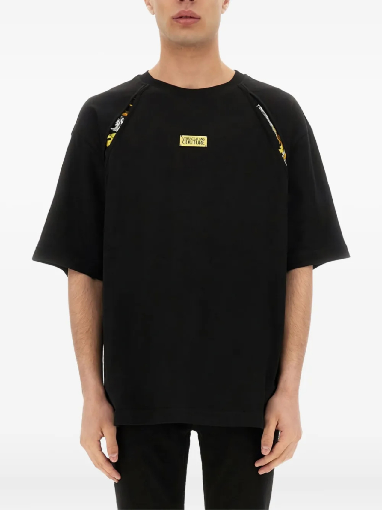 

Футболка с нашивкой-логотипом Versace Jeans Couture, черный