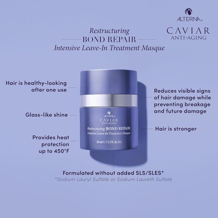 Caviar Anti-Aging Restructuring Bond Repair Интенсивная несмываемая маска 1,7 унции Alterna — фото 3