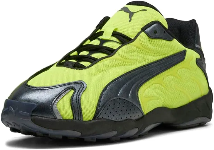 Мужские кроссовки PUMA Inhale Metallic со шнуровкой для повседневной носки - желтые, желтый — фото 2
