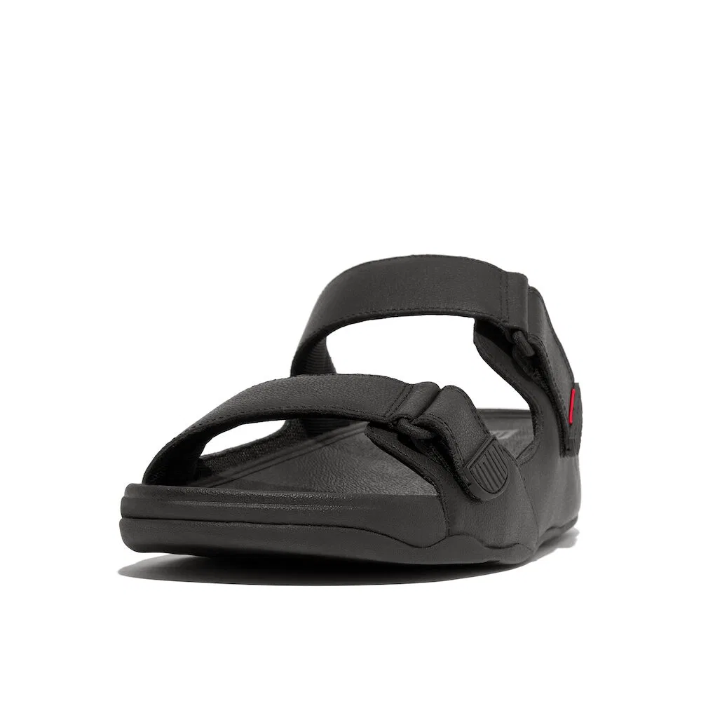 Мужские чёрные кожаные слайды Gogh Moc от Fitflop — фото 2