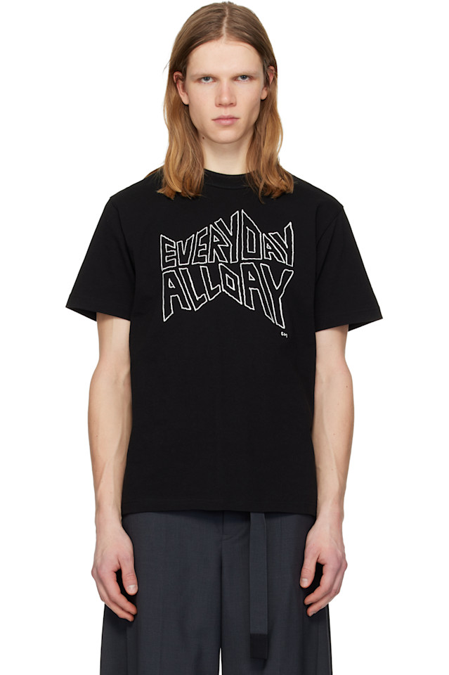 

Футболка с принтом «Джефф Сакаи» Sacai, черный