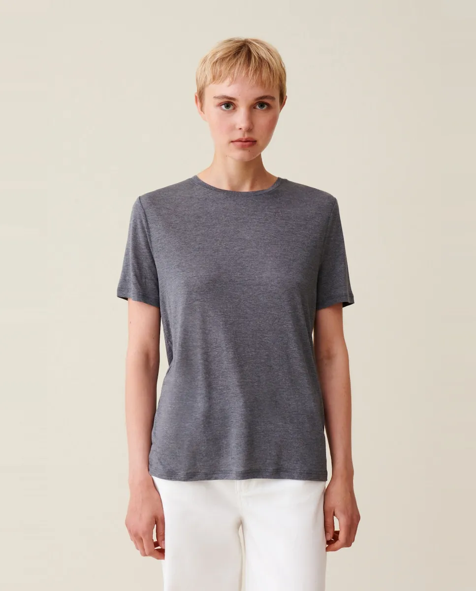 

Женская футболка с короткими рукавами и круглым вырезом Claudie Pierlot, серый