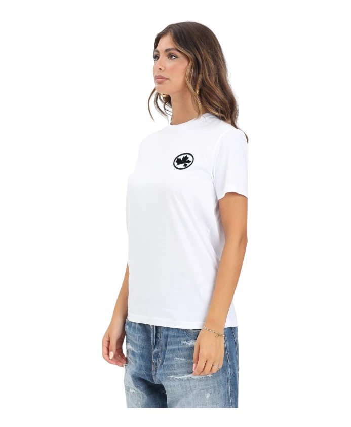 

Футболка с логотипом белого листа Dsquared2, белый