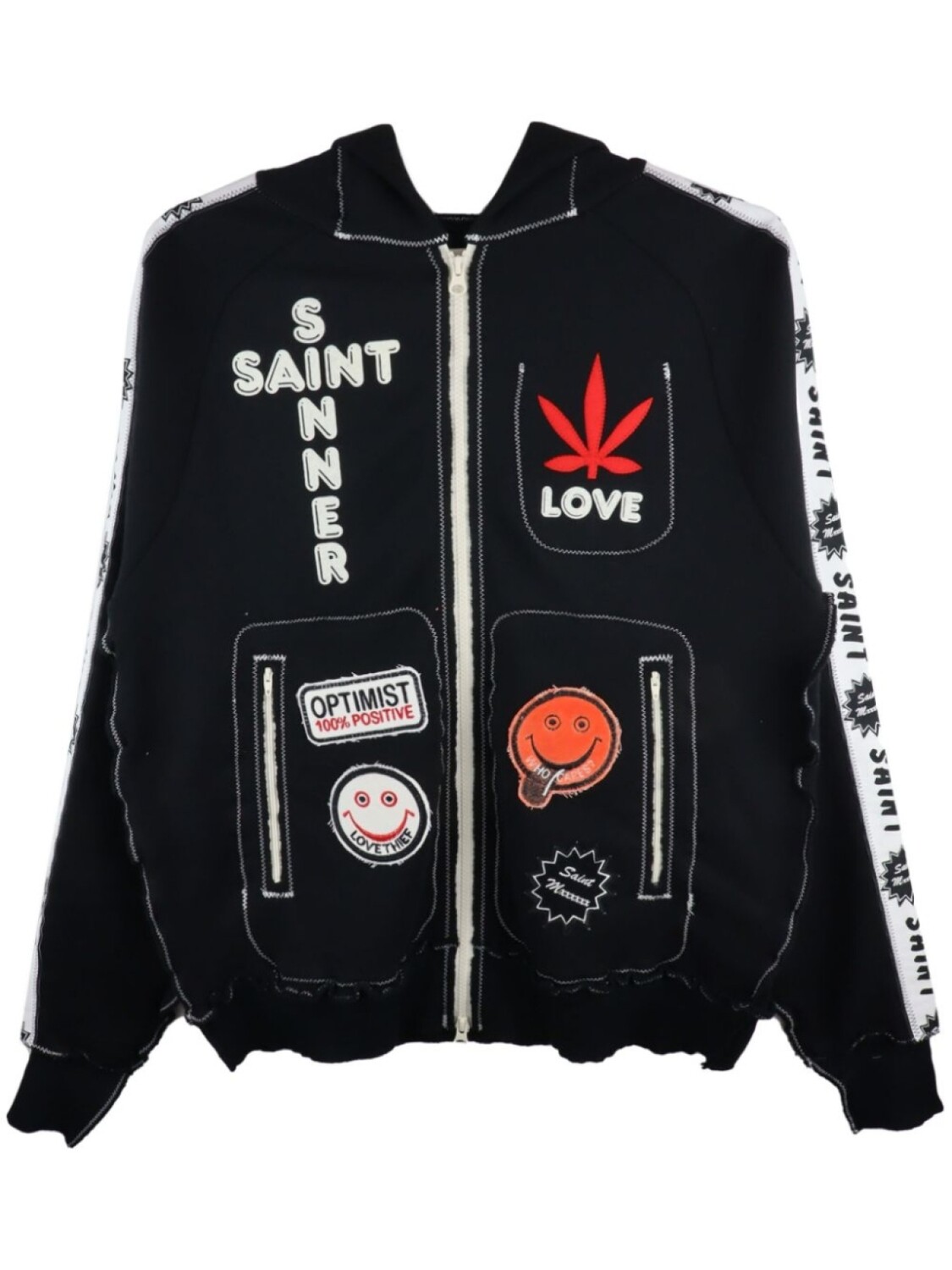 

X Толстовка с капюшоном и логотипом A LOVE MOVEMENT SAINT MXXXXXX, черный
