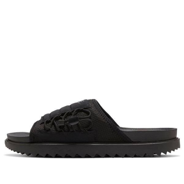 Тапочки asuna slide 'triple black' Nike, черный