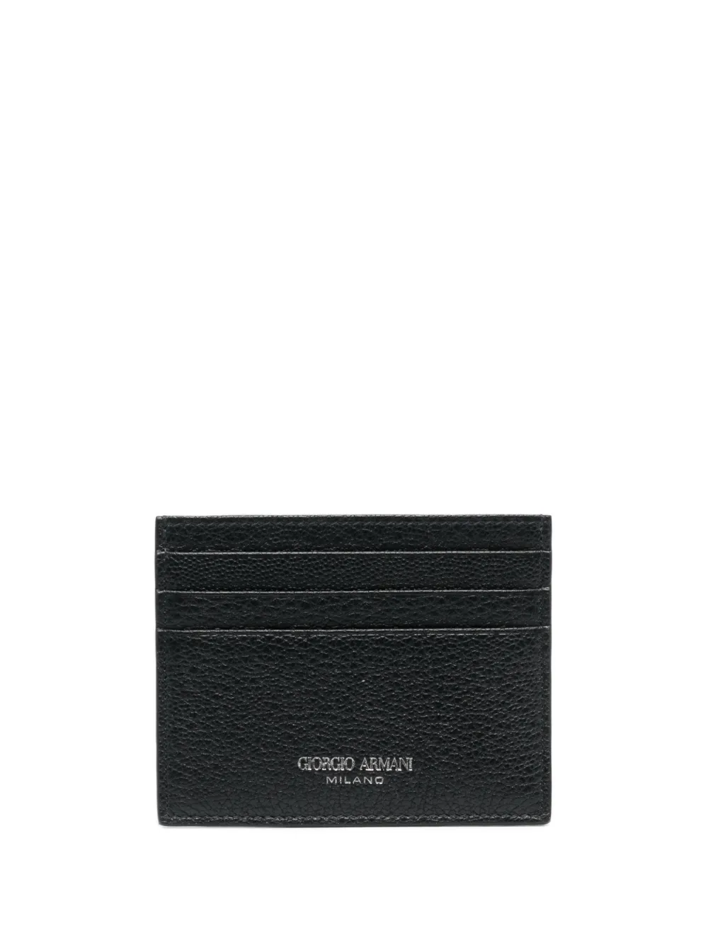 

Картхолдер из зернистой кожи GIORGIO ARMANI, черный