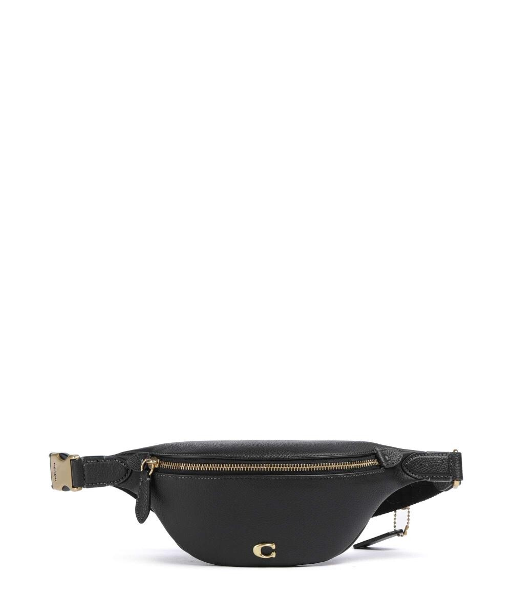 

Поясная сумка из зерненой яловой кожи Coach, черный