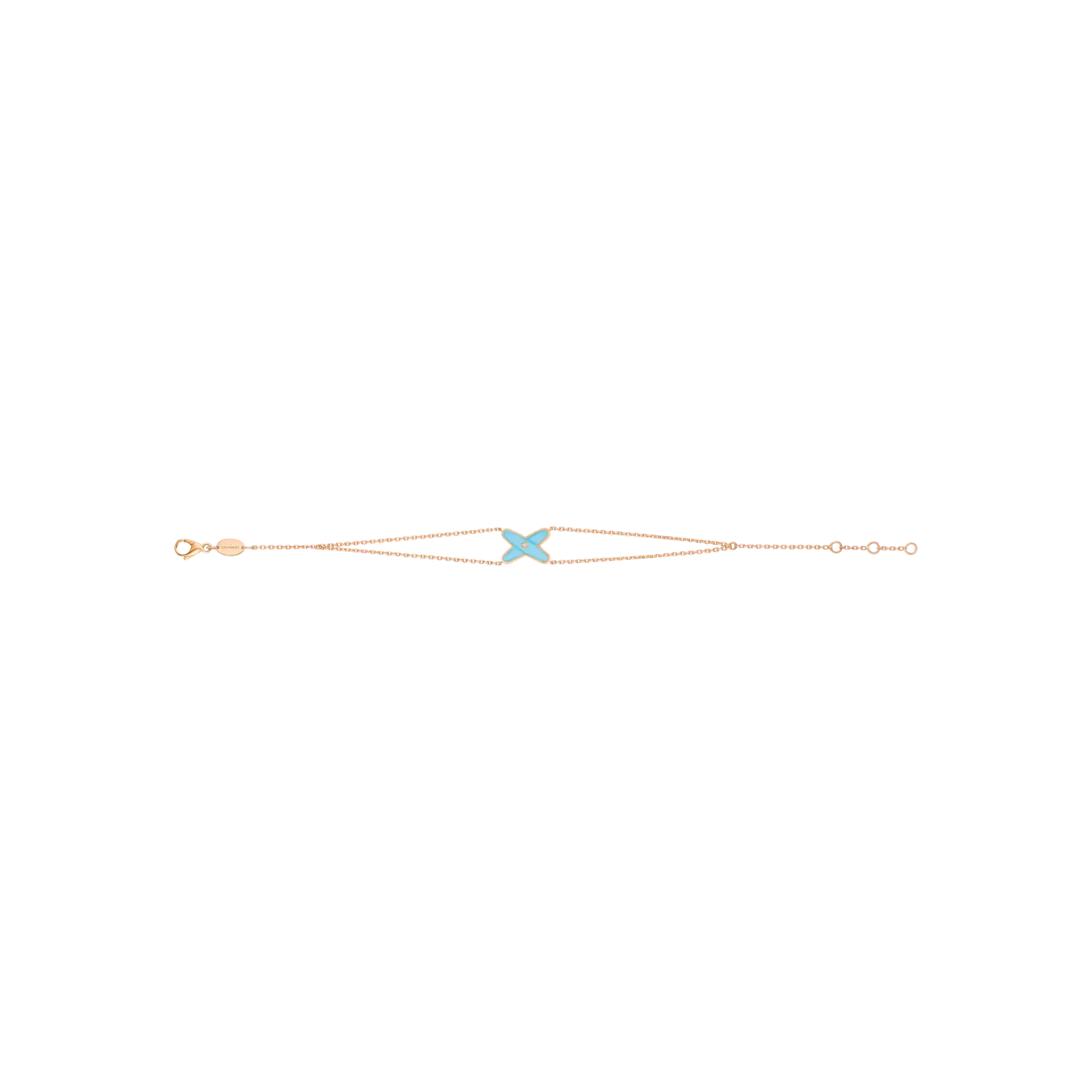 

Браслет Chaumet Jeux de liens из розового золота с бриллиантами и бирюзой