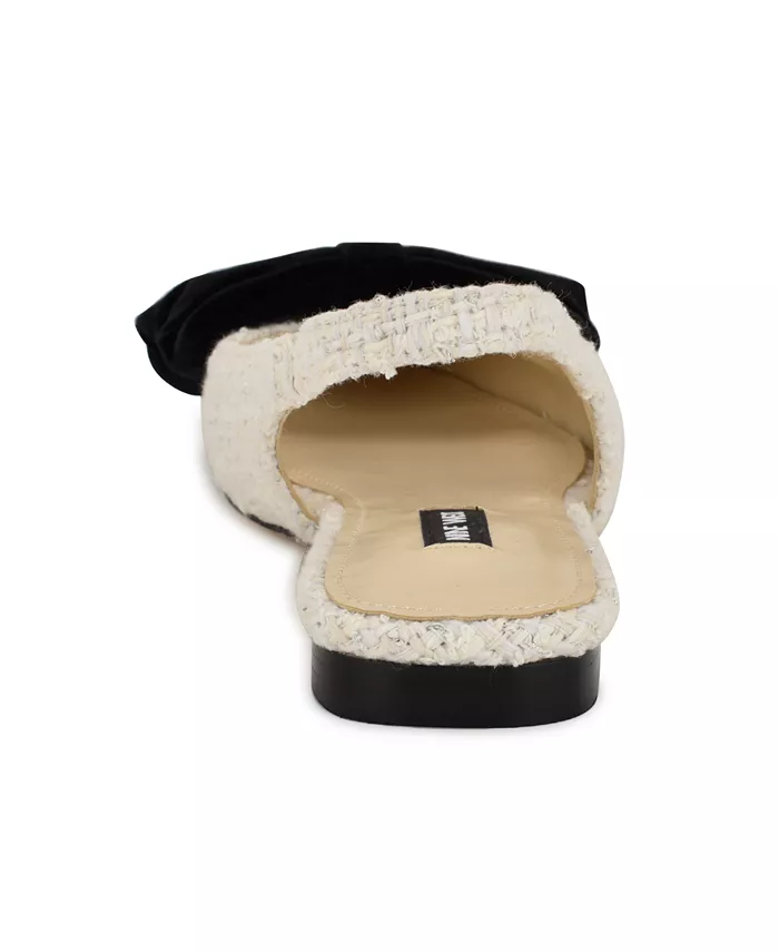 Женские балетки Junnie Bow Slingback Nine West, слоновая кость/кремовый — фото 3