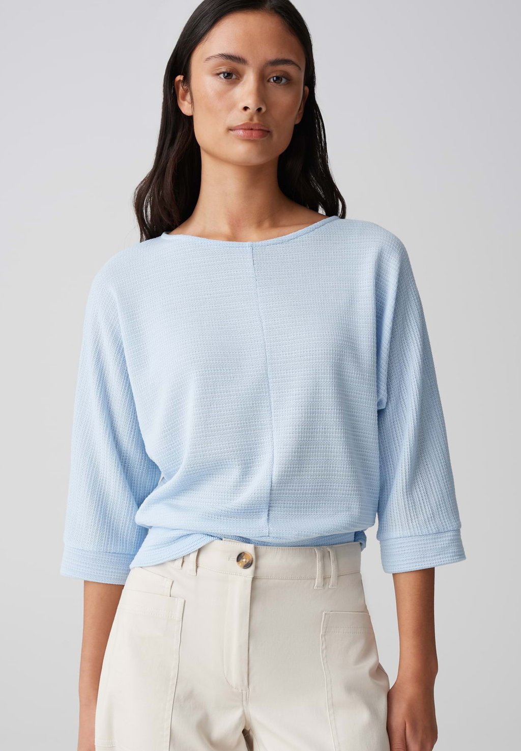 

Джемпер LOOSE FIT BATWING OPUS, светло-голубой