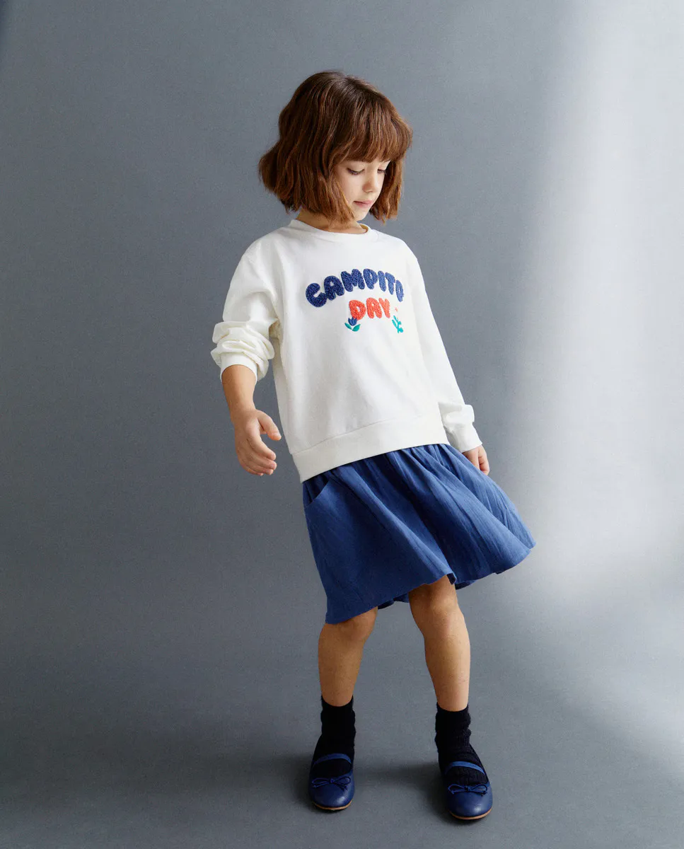 

Платье для девочки комбинированное Kids El Corte Inglés, белый