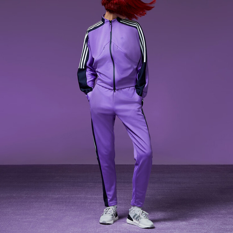 Спортивные трикотажные штаны женские фиолетовые Adidas — фото 3