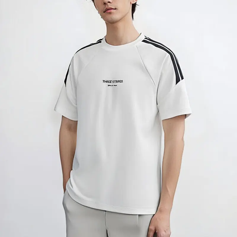 Adidas Футболка Unisex White с 3 полосками — фото 4