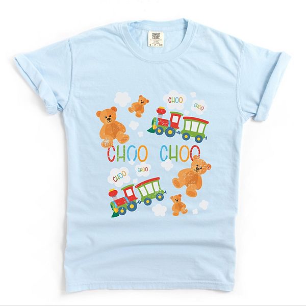 

Футболка с эффектом поношенности Teddy bears and choo choo trains Simply Sage Market, Chambray, Зеленый, Футболка с эффектом поношенности Teddy bears and choo choo trains Simply Sage Market, Chambray