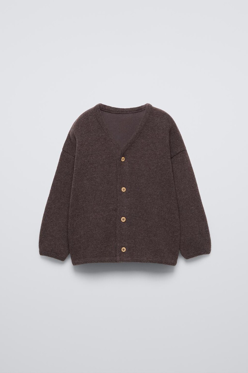 

Кардиган из смешанной шерсти ZARA, коричневый