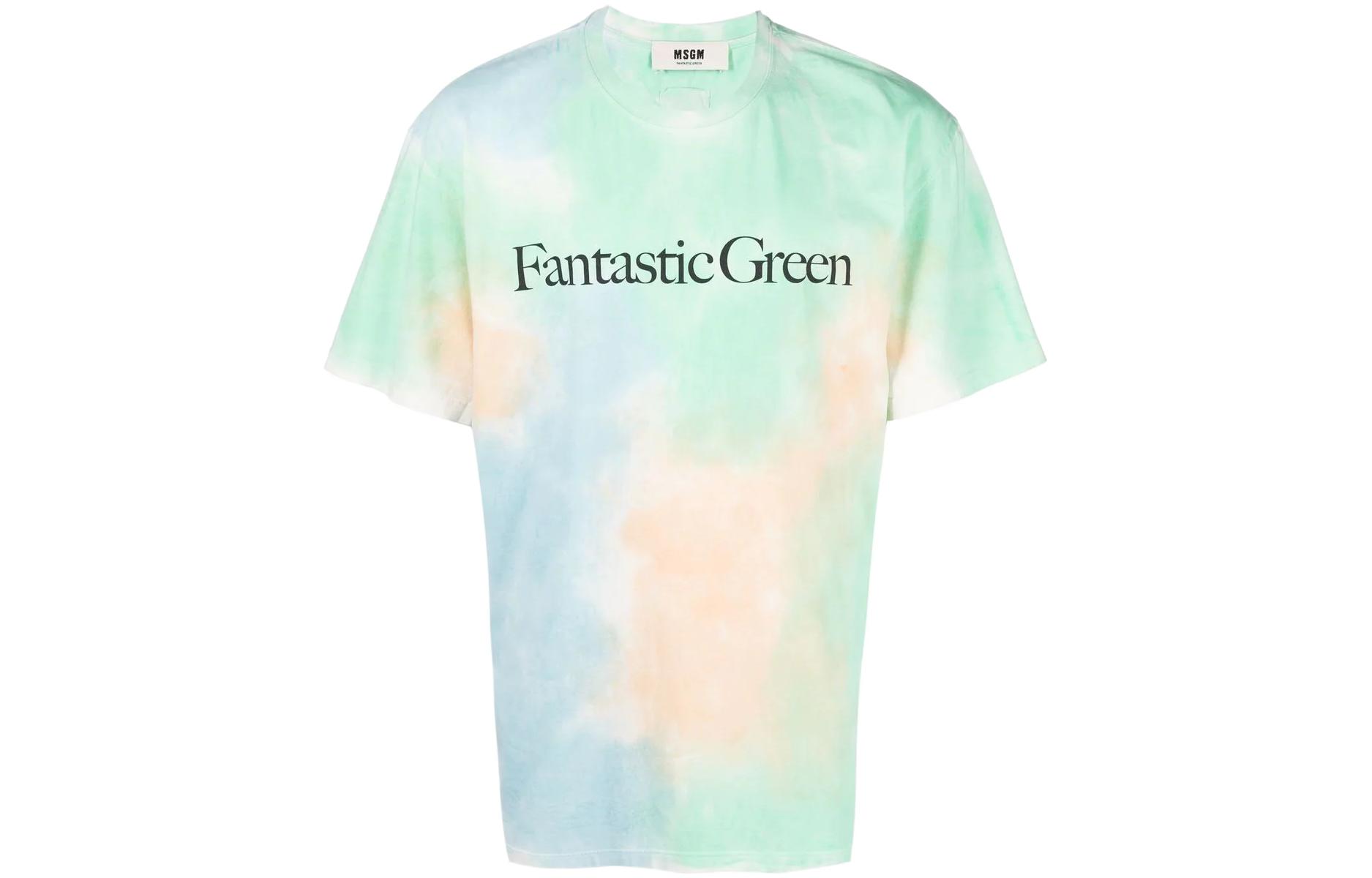 

Тай-дай лонгслив MSGM, зеленый