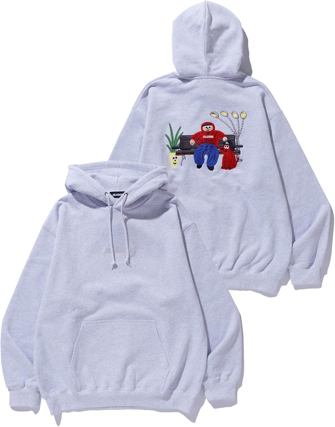 

Толстовка с капюшоном размера XLARGE для мужчин, пепельный