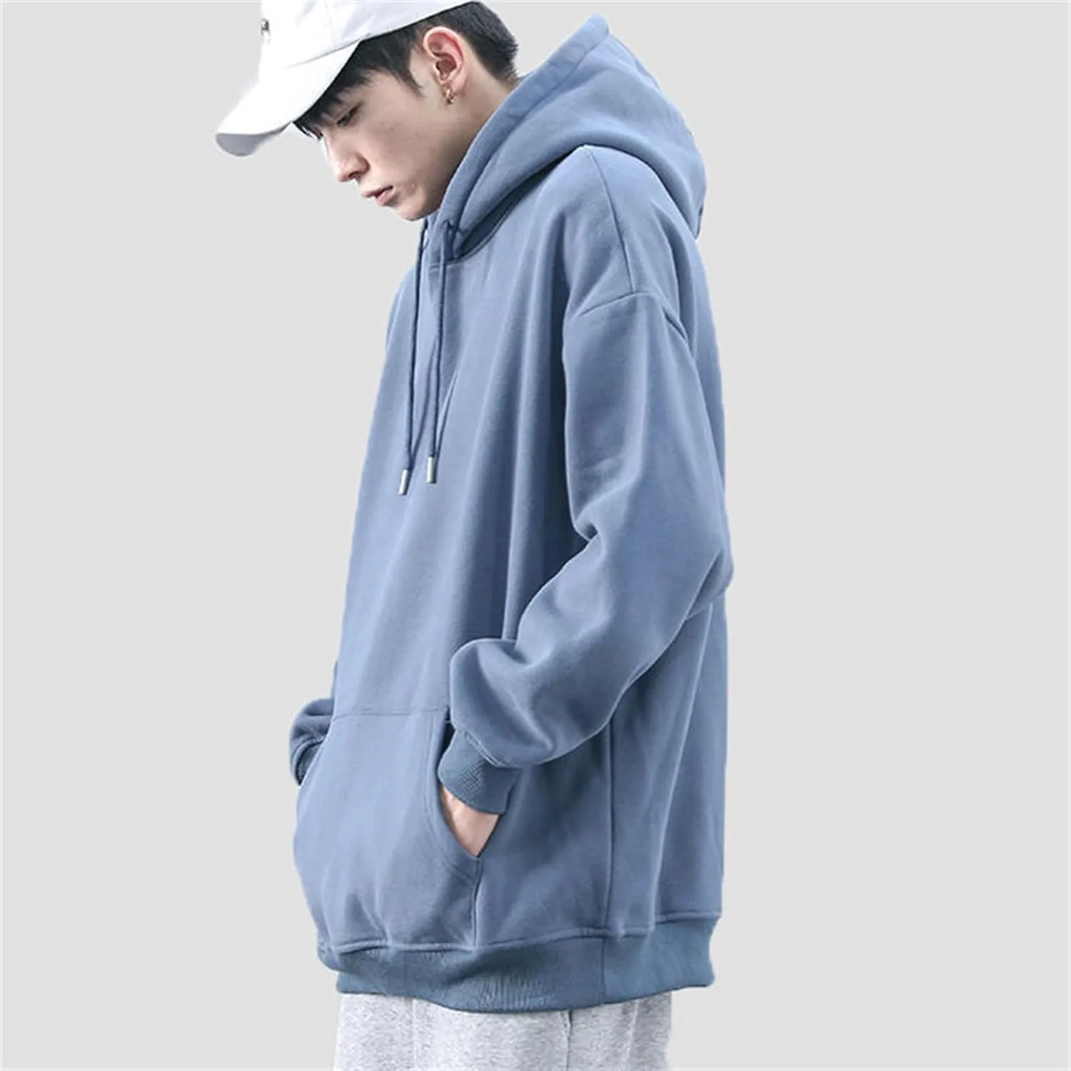 Мужская флисовая толстовка с капюшоном Loose Fit — фото 3