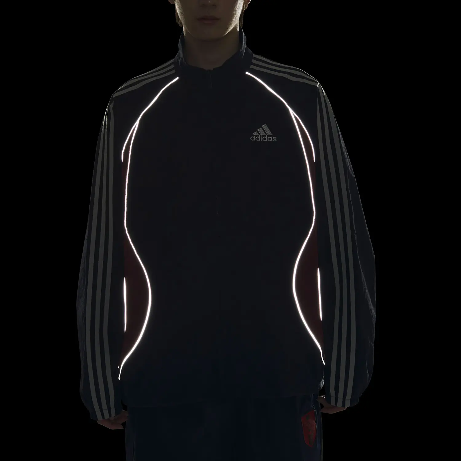 Adidas Куртка SS25 Teamgeist мужская, College Navy/Dark Red/Pure Quality Gray — фото 4