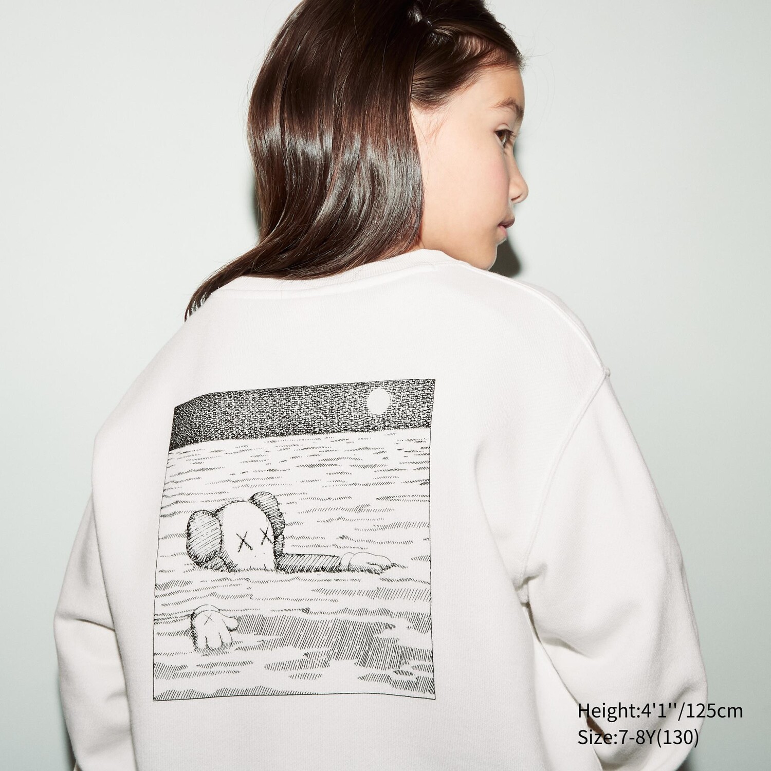 

Детская толстовка с рисунком KAWS UT Uniqlo, белый