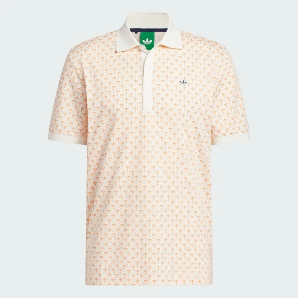 Футболка-поло Originals с логотипом Trefoil по всей поверхности Adidas, white — фото 4